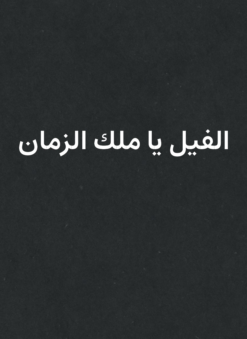 الفيل يا ملك الزمان