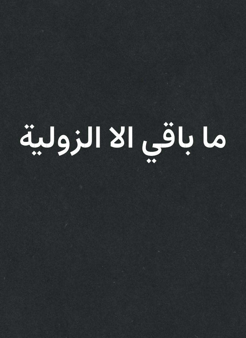 ما باقي الا الزولية